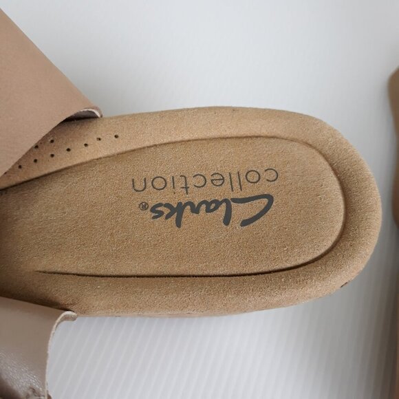 Clarks Annadel Eirwyn Wedge Nubuck Sandal Sand 9.5 - Picture 9 of 10